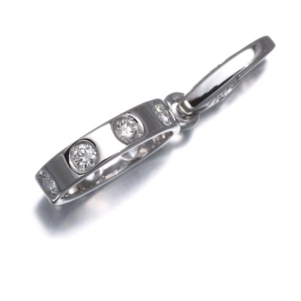 カルティエ ペンダントトップ  ダイヤ ラブ 7P チャーム K18WG 
