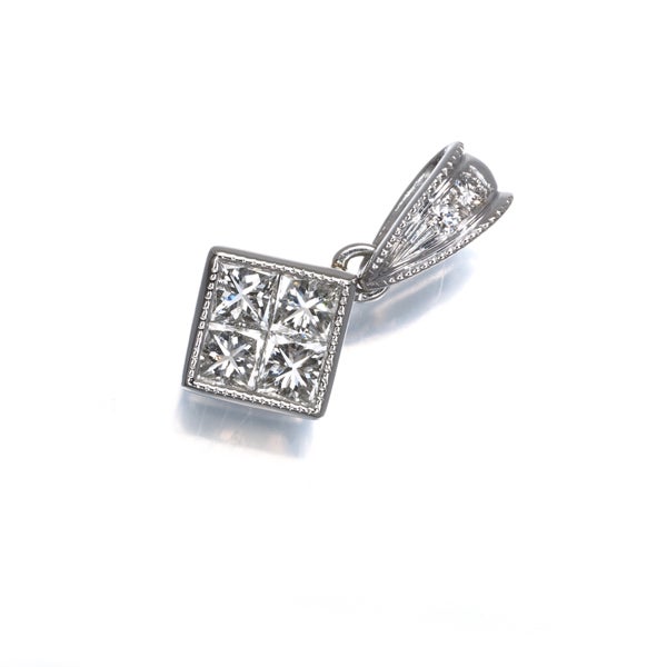 ポーラ ペンダントトップ  ダイヤ 0.50ct ミステリーセッティング プリンセスカット Pt900 