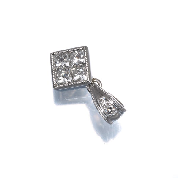 ポーラ ペンダントトップ  ダイヤ 0.50ct ミステリーセッティング プリンセスカット Pt900 
