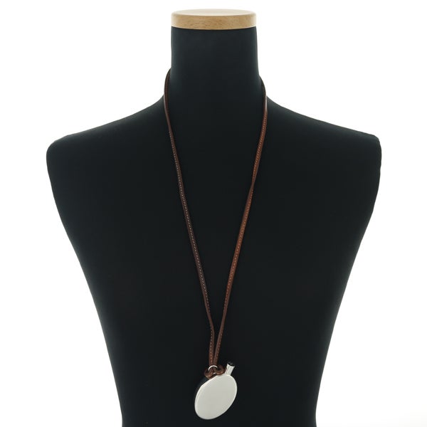 エルメス ネックレス    パフュームボトル ヴィンテージ ロング シルバー925/レザーコード 