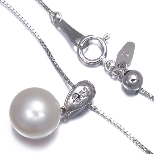 タサキ ネックレス  アコヤ真珠 9.5mm ダイヤ 0.06ct   K18WG ソーティング