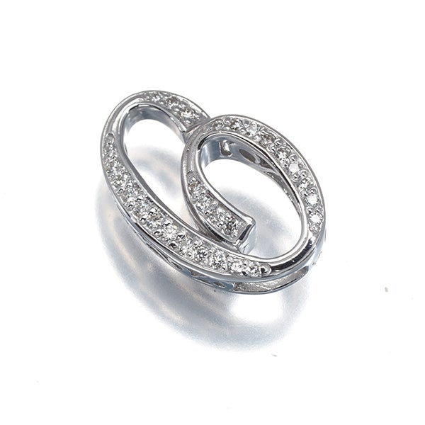 ゆきざき ペンダントトップ  ダイヤ 0.18ct ノンブル ナンバー NO. 9 K18WG 