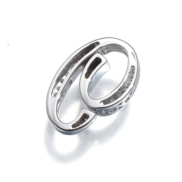 ゆきざき ペンダントトップ  ダイヤ 0.18ct ノンブル ナンバー NO. 9 K18WG 