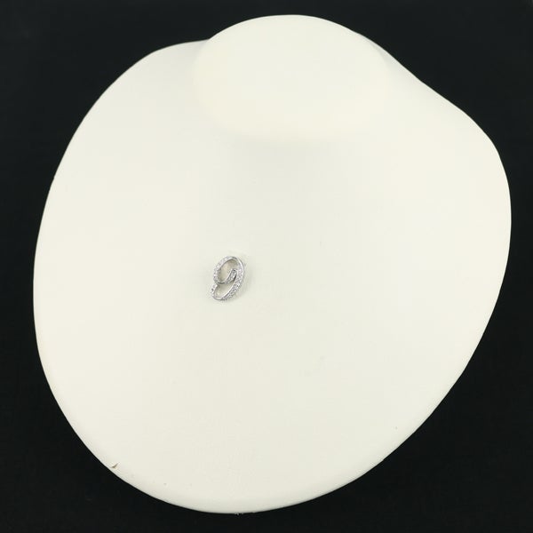 ゆきざき ペンダントトップ  ダイヤ 0.18ct ノンブル ナンバー NO. 9 K18WG 