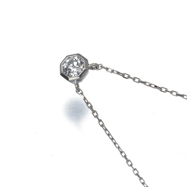 ヴァンドーム ネックレス  ダイヤ 0.16ct D SI１  一粒 Pt950/Pt850 保証書