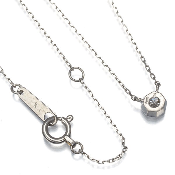 ヴァンドーム ネックレス  ダイヤ 0.16ct D SI１  一粒 Pt950/Pt850 保証書