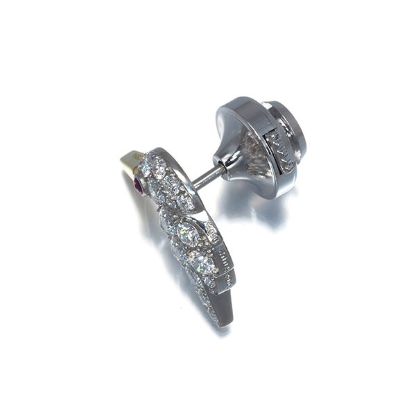 チャー ブローチ  ダイヤ 0.63ct  ルビー  カワセミ 鳥 アニマル K18YG/Pt950 