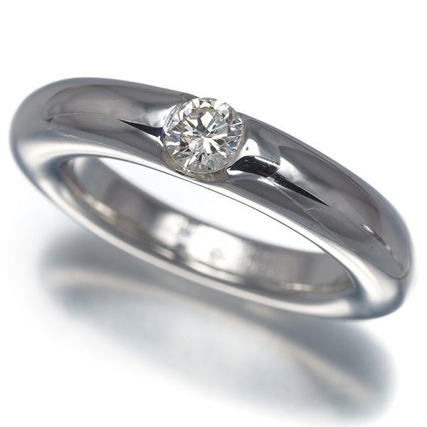 カルティエ リング  ダイヤ 0.25ct エリプス 49号 K18WG 