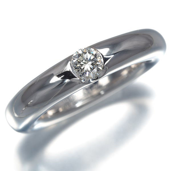 カルティエ リング  ダイヤ 0.25ct エリプス 49号 K18WG 