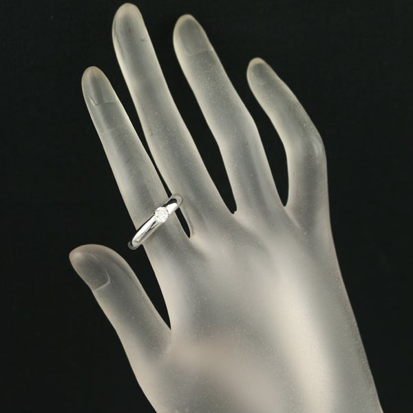 カルティエ リング  ダイヤ 0.25ct エリプス 49号 K18WG 