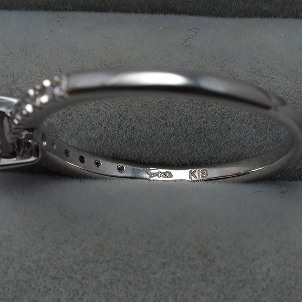 スタージュエリー リング  ルビー 0.25ct  ダイヤ 0.18ct ミステリアスハート 13号 K18WG 
