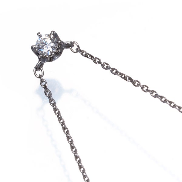 4℃ ネックレス  ダイヤ  一粒 Pt850 箱