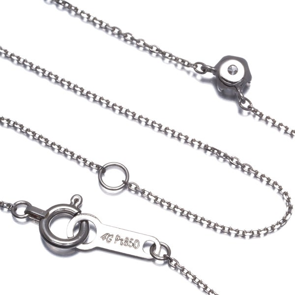 4℃ ネックレス  ダイヤ  一粒 Pt850 箱
