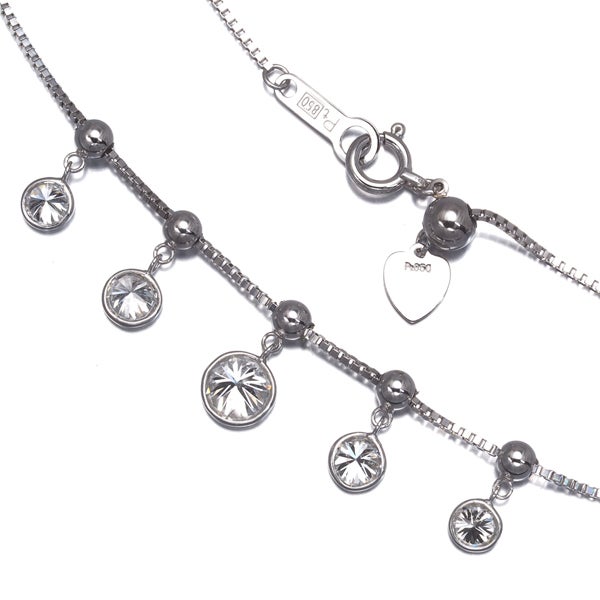  ダイヤ 1.19ct ベゼル スライダー ステーション 5P  ネックレス Pt850 