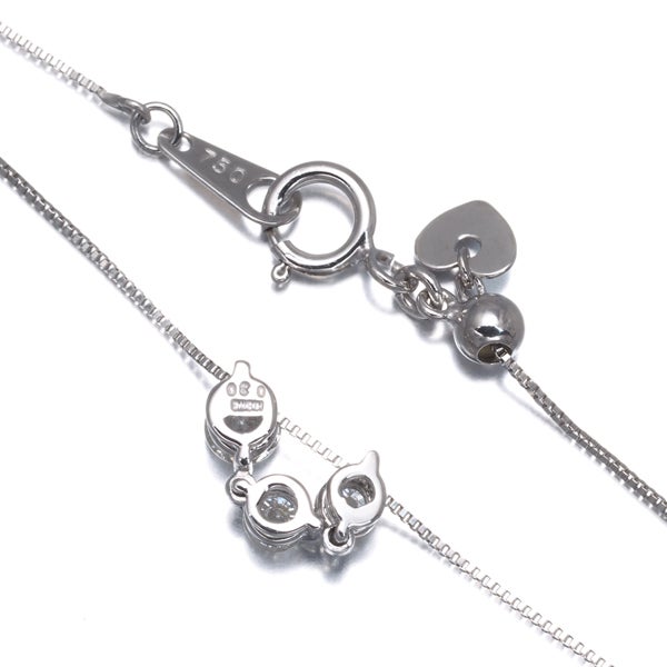  ダイヤ 0.30ct 3P 2WAY  ネックレス K18WG 