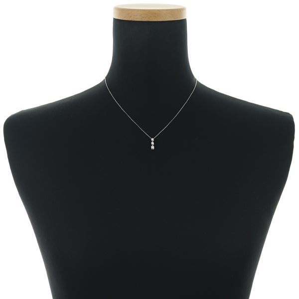  ダイヤ 0.30ct 3P 2WAY  ネックレス K18WG 