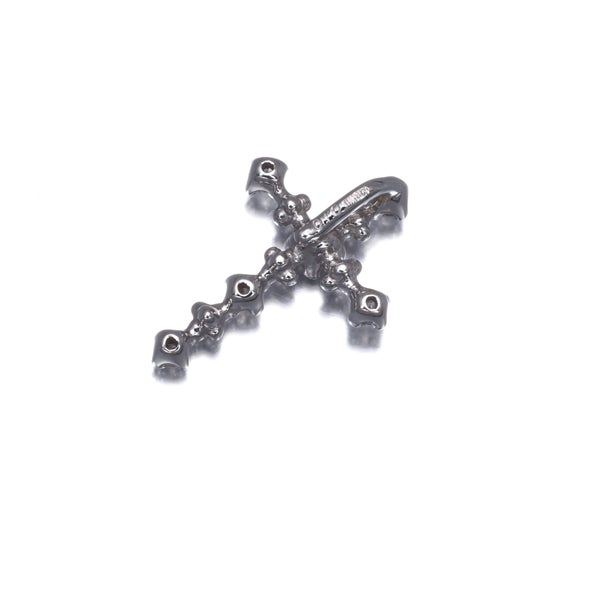  ダイヤ 0.10ct クロス  ペンダントトップ K18WG 