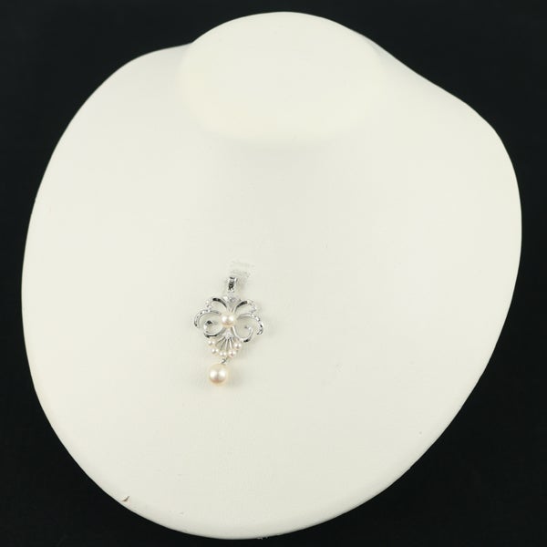 ミキモト ペンダントトップ ベビー アコヤ真珠 3.1-7.7mm  ミルグレイン 揺れる K14WG 