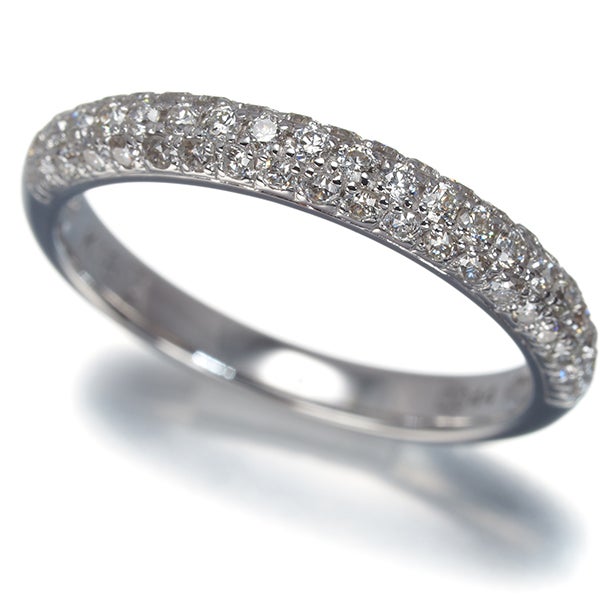 ヴァンドーム リング  ダイヤ 0.44ct  パヴェ ハーフエタニティ 9号 K18WG 