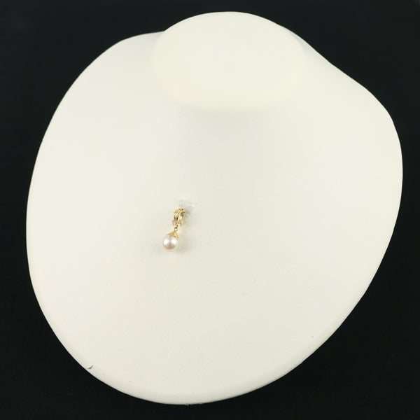 タサキ ペンダントトップ  アコヤ真珠 8.2mm  ダイヤ 0.01ct  一粒 K18YG 