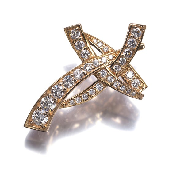 ゆきざき ペンダントトップ  ダイヤ 0.50ct ルペティットマン クロス K18PG 