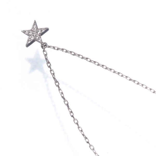 アーカー ネックレス  ダイヤ 0.03ct エトワールパヴェ スター K18WG 