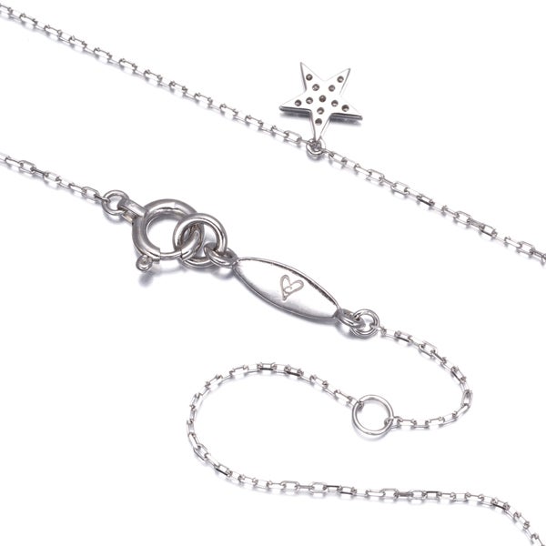 アーカー ネックレス  ダイヤ 0.03ct エトワールパヴェ スター K18WG 