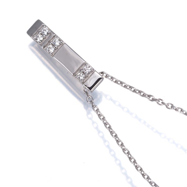 タサキ ネックレス  ダイヤ 0.10ct  バー K18WG 