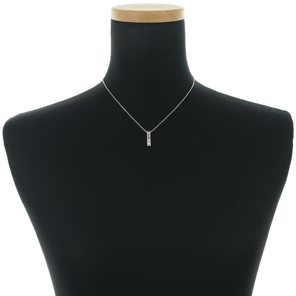 タサキ ネックレス  ダイヤ 0.10ct  バー K18WG 