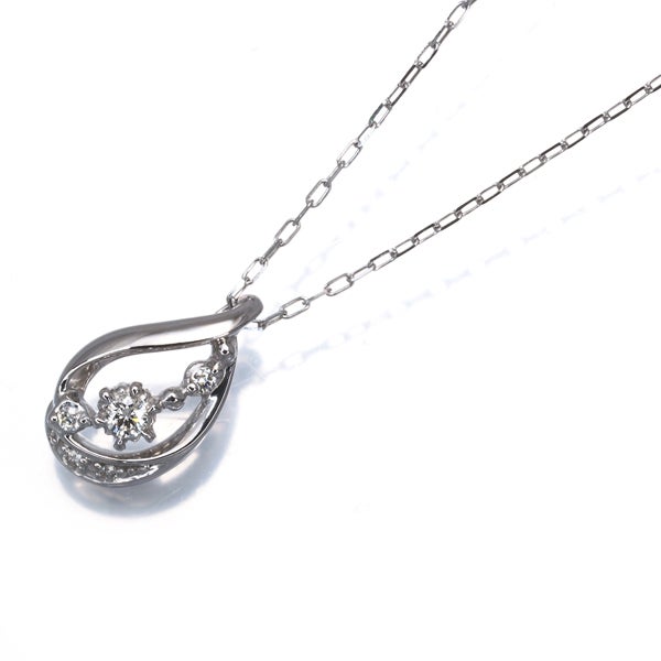 ４℃ ネックレス  ダイヤ  ティアドロップ 2014年限定 K18WG 