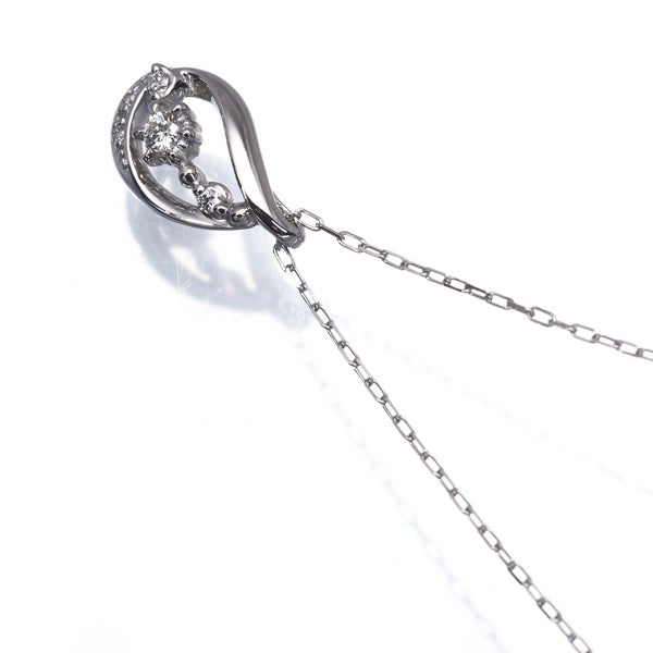 ４℃ ネックレス  ダイヤ  ティアドロップ 2014年限定 K18WG 