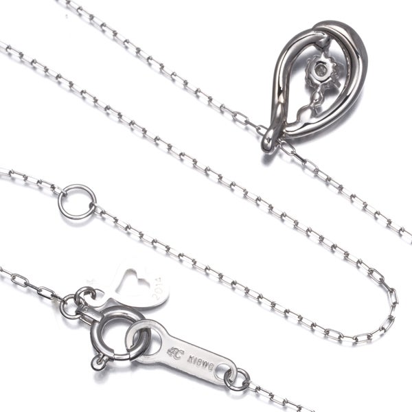 ４℃ ネックレス  ダイヤ  ティアドロップ 2014年限定 K18WG 