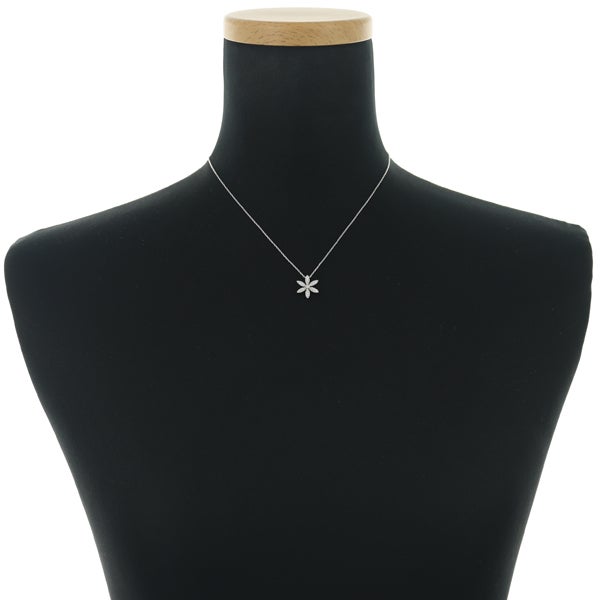 ヴァンドーム ネックレス  ダイヤ 0.11ct  フラワー K18WG 