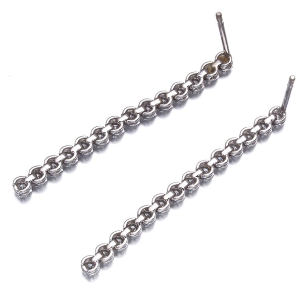  ダイヤ 0.17ct/0.17ct 揺れる  ピアス K18WG 