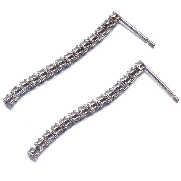 ダイヤ 0.17ct/0.17ct 揺れる  ピアス K18WG 