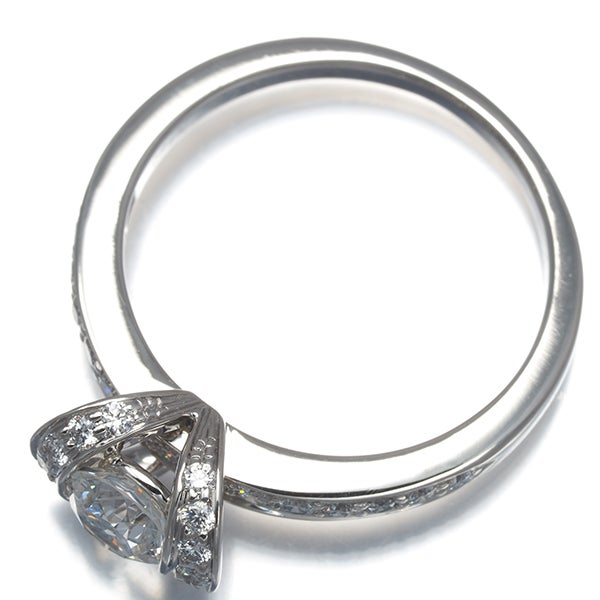 ティファニー リング  ダイヤ 0.50ct F VVS2 EX リボン ソリティア 12号 Pt950 鑑定書