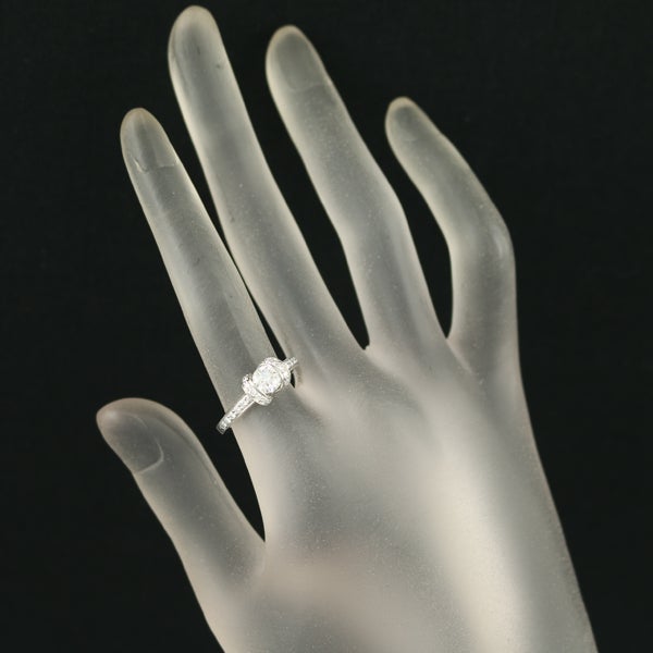 ティファニー リング  ダイヤ 0.50ct F VVS2 EX リボン ソリティア 12号 Pt950 鑑定書