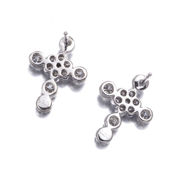 スタージュエリー ピアス  ダイヤ 0.23ct/0.23ct  クロス K18WG 