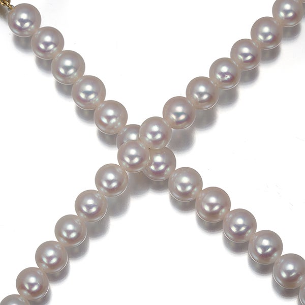 タサキ ネックレス アコヤ真珠 4.5-7.3mm ダイヤ 0.21ct プチバランスクラス ロング K18 保