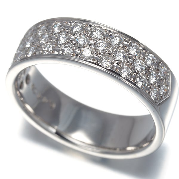 ミキモト リング  ダイヤ 0.44ct  パヴェ ハーフエタニティ 10号 K18WG 