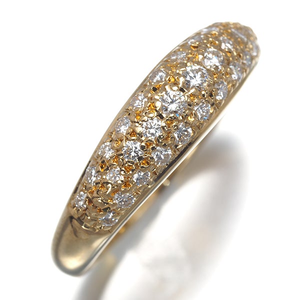 タサキ リング  ダイヤ 0.40ct  パヴェ 12号 K18YG 