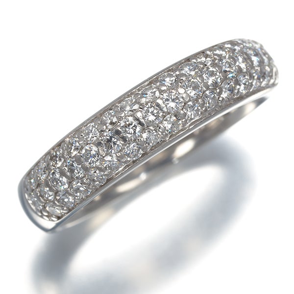 セリーヌ リング  ダイヤ 0.76ct  パヴェ 14号 Pt900 