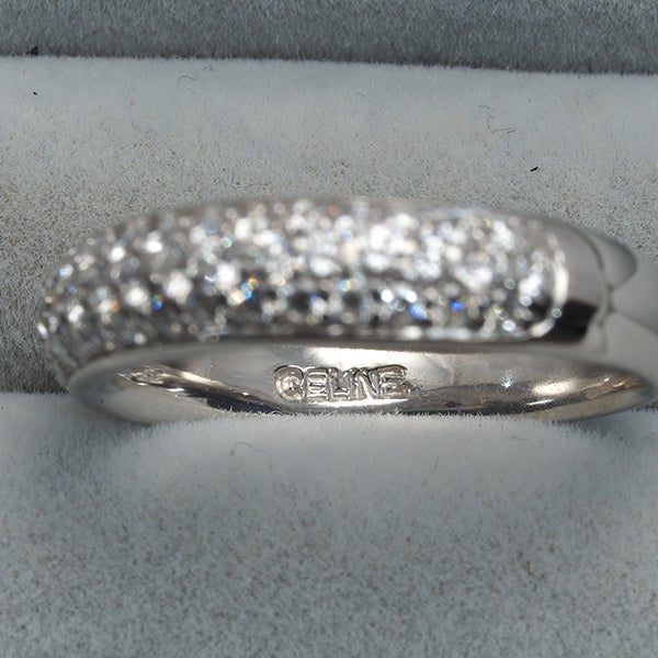 セリーヌ リング  ダイヤ 0.76ct  パヴェ 14号 Pt900 