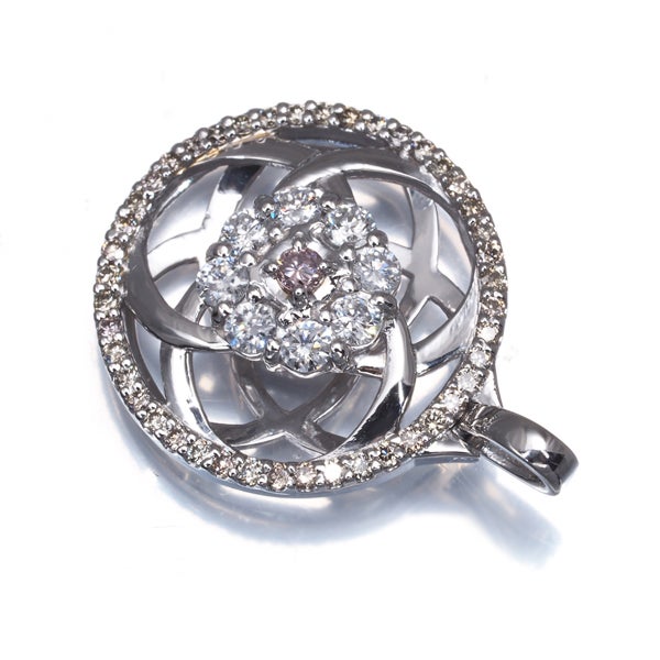  ダイヤ 0.03ct/0.20ct/0.28ct フラワー 透かし  ペンダントトップ Pt900 ソーティング