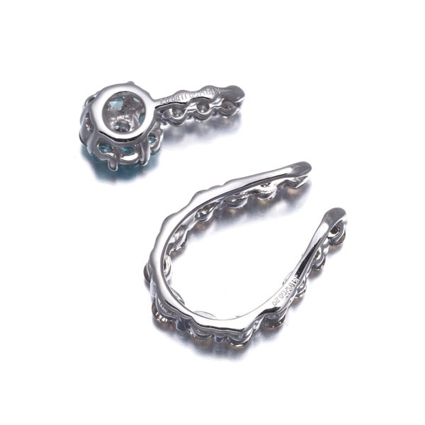  パライバトルマリン 0.11ct  ダイヤ 0.23ct 3WAY ペンダントトップ K18WG