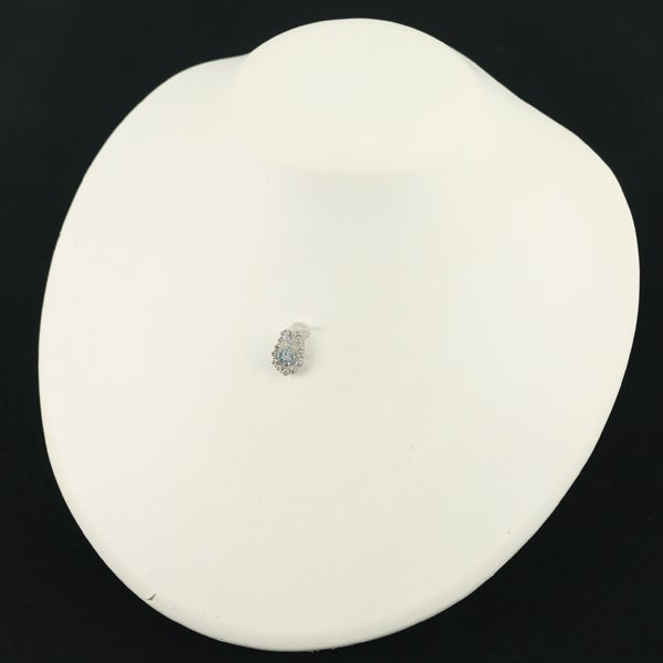  パライバトルマリン 0.11ct  ダイヤ 0.23ct 3WAY ペンダントトップ K18WG