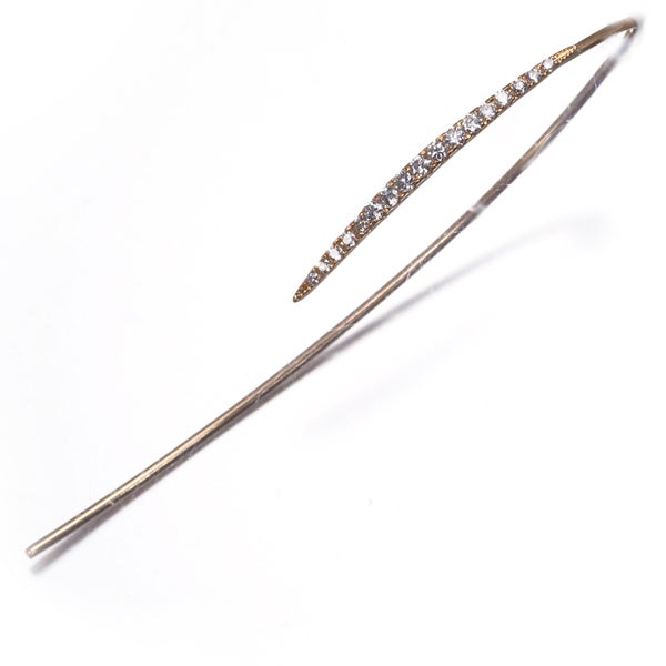  ダイヤ 0.13ct フック 片耳  ピアス K18PG 