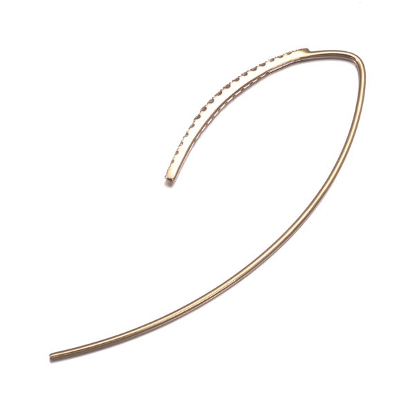  ダイヤ 0.13ct フック 片耳  ピアス K18PG 