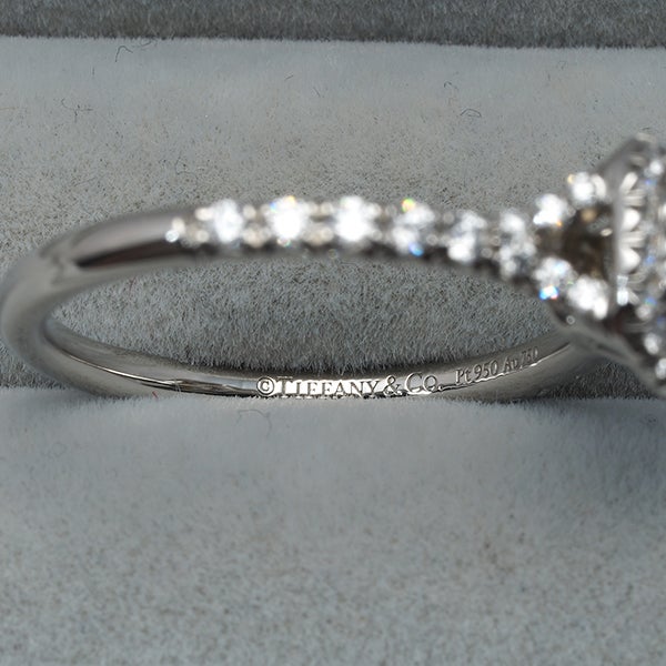 ティファニー リング イエロー&クリア  ダイヤ 0.23ct ソレスト 12号 Pt950 