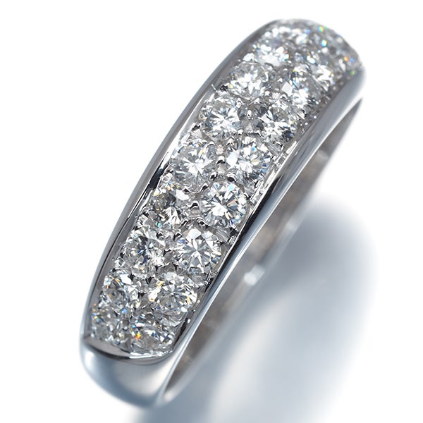 ピキョッティ リング  ダイヤ 0.85ct  パヴェ 12号 K18WG 保証書